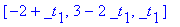 vector([-2+_t[1], 3-2*_t[1], _t[1]])