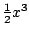 $\frac12x\sp3$
