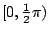 $[0,\frac12\pi)$
