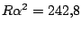 $R\alpha^2=242{,}8$