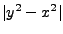 $\vert y^2-x^2\vert$