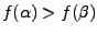 $f(\alpha)>f(\beta)$