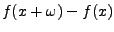 $f(x+\omega)-f(x)$