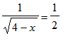 1/sqrt(4-x) = 1/2