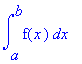 int(f(x),x = a .. b)