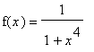 f(x) = 1/(1+x^4)