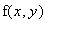 f(x,y)